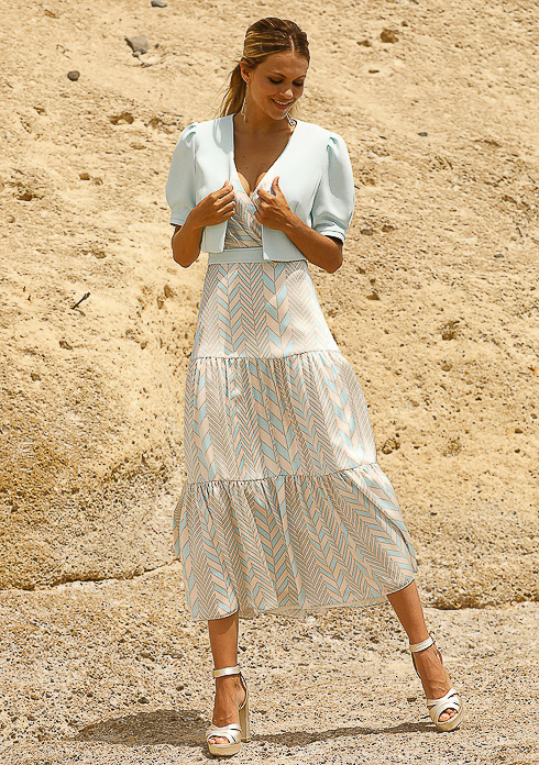 Robe de cocktail fantaisie un peu boh?�me | Cario Mode