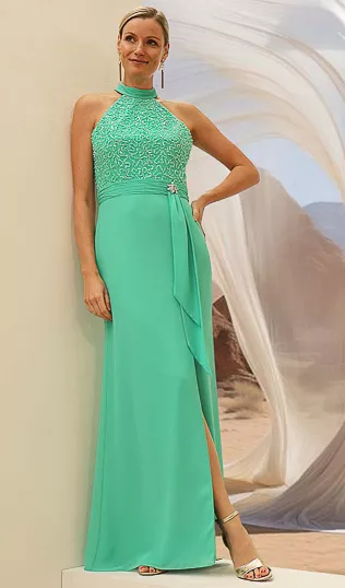Robe longue très habillée pour la mère de la mariée ou une soirée très chic